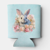 Bunny with a Garland of Roses Cute 缶クーラー (裏面)