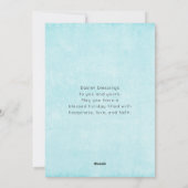 Bunny with a Garland of Roses Cute Easter シーズンカード (裏面)