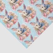 Bunny with a Garland of Roses Cute Pattern 薄葉紙 (詳細)