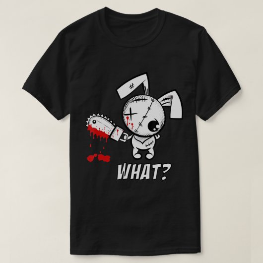 Bunny with chainsaw T-Shirt Tシャツ (デザイン正面)