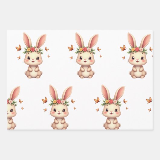 Bunny Wrapping Paper ラッピングペーパーシート (正面)
