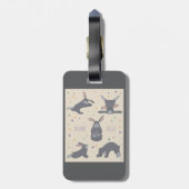 Bunny Yoga Poses Funny Rabbit ラゲッジタグ (裏面縦)