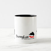 BunnyLuvの黒いウサギのマグ ツートーンマグカップ (中央)