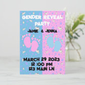 BUNNYSとのジェンダー明け渡しパーティー招待状 招待状 (スタンド正面)