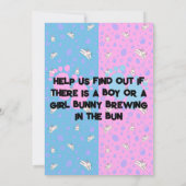 BUNNYSとのジェンダー明け渡しパーティー招待状 招待状 (裏面)