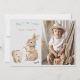 Bunny's boy First Toothパーティーフォトカード シーズンカード