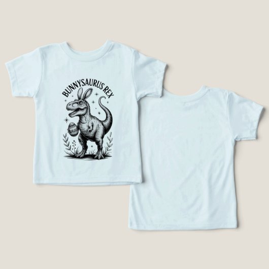 Bunnysaurus Easter Toddler Tee  Dino Bunny Baby  (デザイン正面&裏面)