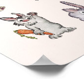 Buns On A Time Kids Room Rabbitポスタープリント ポスター (角)