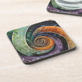 bunt und modern, design mit Spirale コースター (左側)