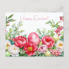 Bunte Aquarell Oster Postkarte mit Frühlingsblumen ポストカード