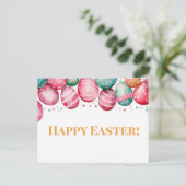 Bunte Aquarell Oster Postkarte mit Ostereiern ポストカード (スタンド正面)