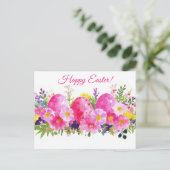 Bunte Aquarell Oster Postkarte mit Ostereiern ポストカード (スタンド正面)