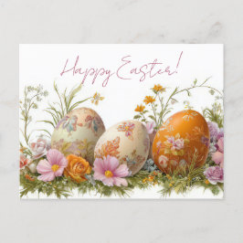 Bunte Aquarell Oster Postkarte mit Ostereiern ポストカード
