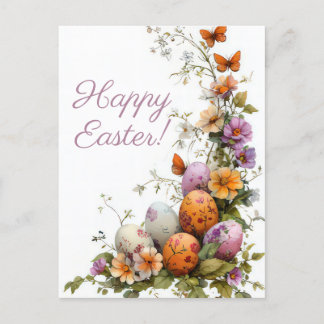Bunte Aquarell Oster Postkarte mit Ostereiern ポストカード