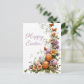 Bunte Aquarell Oster Postkarte mit Ostereiern ポストカード (スタンド正面)