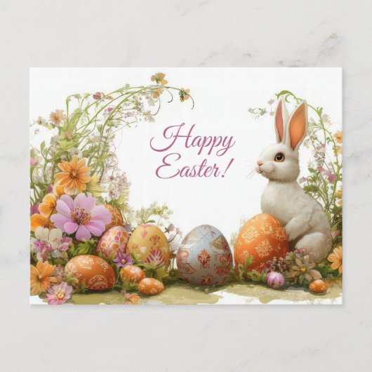 Bunte Aquarell Oster Postkarte mit Ostereiern ポストカード (正面)