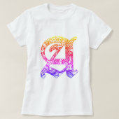 Bunte Buchstabe "A" im gotischen Stil Tシャツ (デザイン正面)