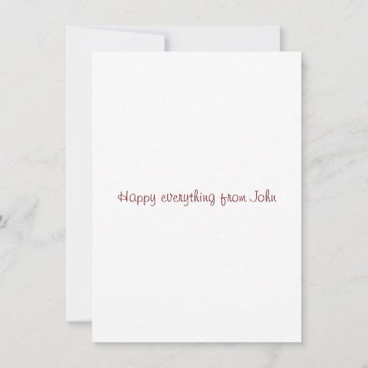 Bunte ‘Happy Everything’ Grußkarte (裏面)