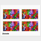 Bunte Häuser 3 長方形シール (シート)