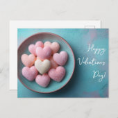 Bunte Herzen aus Zucker Valentinstag ポストカード (正面/裏面)