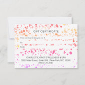 BUNTE KLECKSE BUSINESS  CERTIFICATE gift for you (裏面)