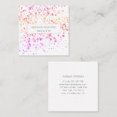 Bunte Kleckse Friseur Makeup Artist スクエア名刺 (正面/裏面)