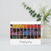 bunte Künstlerfarben im Fach ポストカード (スタンド正面)