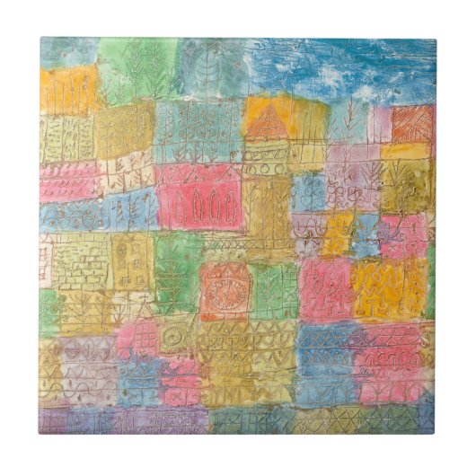 Bunte Landschaft - Paul Klee タイル (正面)
