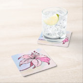 bunte Lilie スクエアペーパーコースター (インサイチュ)