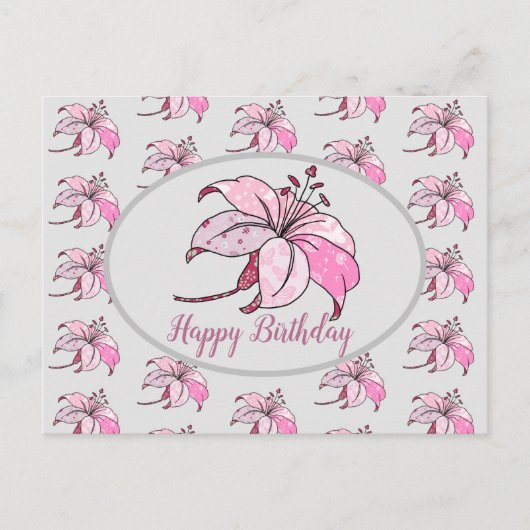 bunte Lilie Postkarte ポストカード (正面)