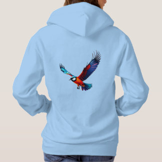 Bunte Möwe im Flug パーカ