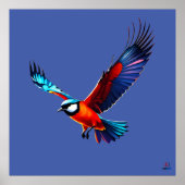 Bunte Möwe im Flug ポスター (正面)