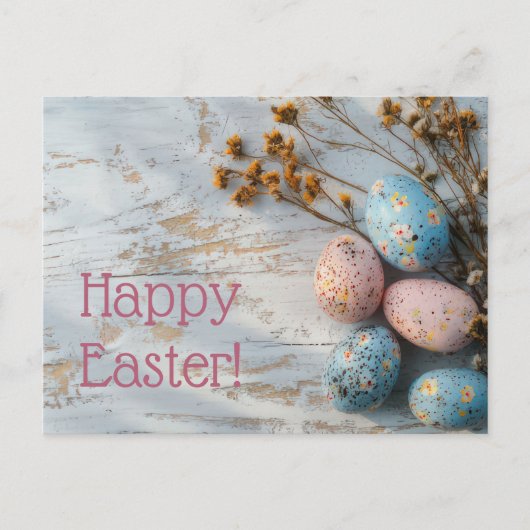 Bunte Oster Postkarte mit Ostereiern ポストカード (正面)