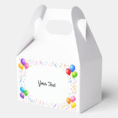 Bunte Party Ballons Konfetti Rahmen Design フェイバーボックス (正面)