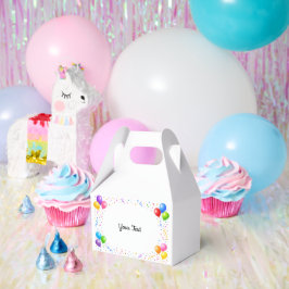 Bunte Party Ballons Konfetti Rahmen Design フェイバーボックス