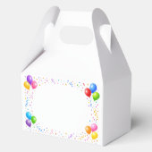 Bunte Party Ballons Konfetti Rahmen Design フェイバーボックス (裏面)