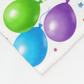 Bunte Party Ballons Konfetti Rahmen Design フリースブランケット (角)