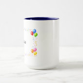 Bunte Party Ballons Konfetti Rahmen Design マグカップ (中央)