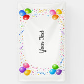 Bunte Party Ballons Konfetti Rahmen Design 横断幕 (縦)