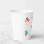 Bunte Party Ballons Konfetti Rahmen Design 紙コップ (右)