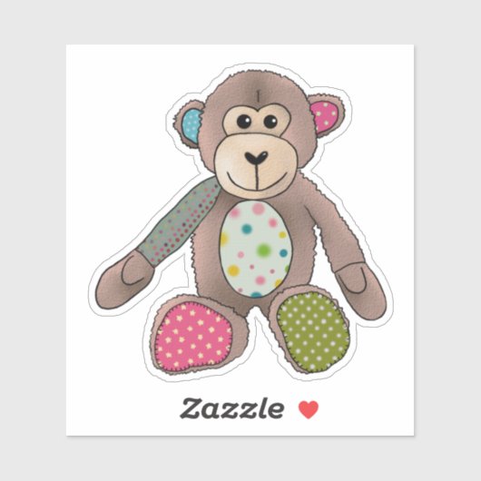 Bunte Plüschtiere Aufkleber シール (シート)