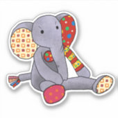 Bunte Plüschtiere Aufkleber シール (正面)