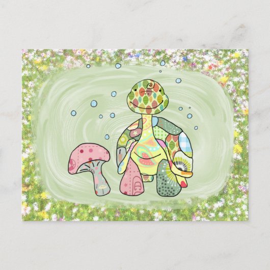 bunte Schildkröte Postkarte ポストカード (正面)