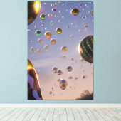 Bunte Seifenblasen キャンバスプリント (インサイチュ (ウッドフロア))