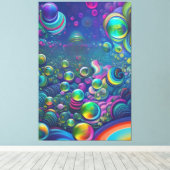 Bunte Seifenblasen キャンバスプリント (インサイチュ (ウッドフロア))
