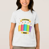 Bunte Stifte mit Sternchen - Schulkind 2026 トライブレンドＴシャツ (正面)