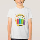 Bunte Stifte mit Sternchen - Schulkind 2026 トライブレンドＴシャツ (正面)
