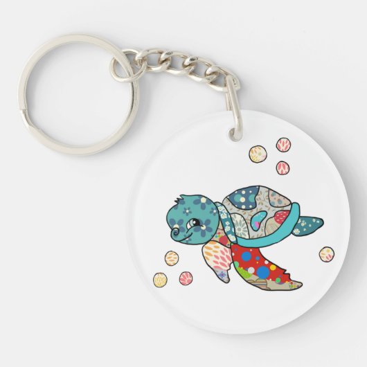 bunte Wasserschildkröte キーホルダー (正面)
