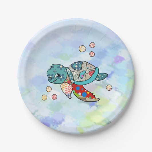 bunte Wasserschildkröte  ペーパープレート (正面)