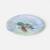 bunte Wasserschildkröte  ペーパープレート (アングル)